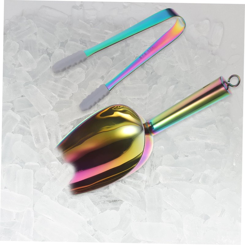 Ciieeo Ice Cube Tongs Set of 2 Stainless Steel Ice