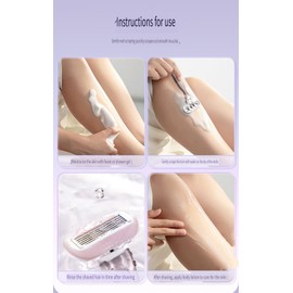 Convenient Manual Razors for Women, Replaceable Blades, Razors Women (1 handle and 1 blade)