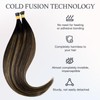 DOORES I Tip Human Hair Extensions, Balayage Natural Black to