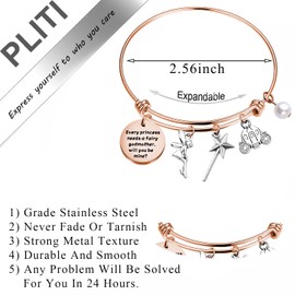 PLITI Godmother Proposal Bracelet - Christening Gifts, Every Princess Needs a Fairy Godmother, Will You Be Mine Jewelry From Goddaughter