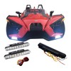 White LED DRL Fog Light+Amber Turn Signal Compatible with Polaris