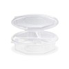 VEPATIM 25 Dinner Bowls Octagonal Octagonal Cups Clear with Lid