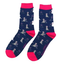 Miss Sparrow Retriever Navy Womens Novelty Ankle Socks Adult One Size