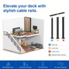 BLIKA Complete Set 36" Cable Railing Post Kit, Black Surface
