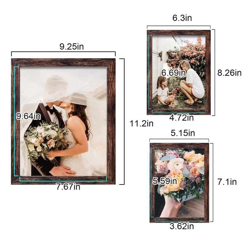 LUCKYLIFE Picture Frame Set 10-Pack, Gallery Wall Frame Collage with