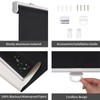 SHADEMOON Cordless Blackout Window Roller Shades, Pull Down Spring System