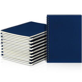 Yahenda Spiral Notebook A5 College Ruled Journal Notebooks Lined 8.3'' x 5.5'' Bulk Writing Paper Notebook for Office Business School Supplies Christmas End of Year Gift(Dark Blue, 18 Pcs)