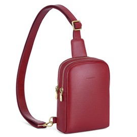 nuoku Backpack Purse for Women, Crossbody Bags for Women, Sling Bag for Women, Small Rfid Wallet, Cell Phone Wallet, Burgundy