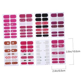 minkissy 1set Christmas Nail Decals for Festive Nail Art Durable Manicure Stickers at Family Gatherings and Parties 8sheets