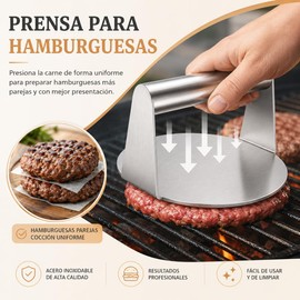 Prensa para Hamburguesas, 6.5 Smashed Burger Press, Molde para Hamburguesa, Antiadherentepara Carne Patty Molde, Aplanador de Carne, Apto Para Barbacoas, Cocineros, Reunión Familiar (14cm)