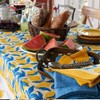 Couleur Nature Placemats, Lemon Tree, Yellow Blue, 15x18 Inches, Set