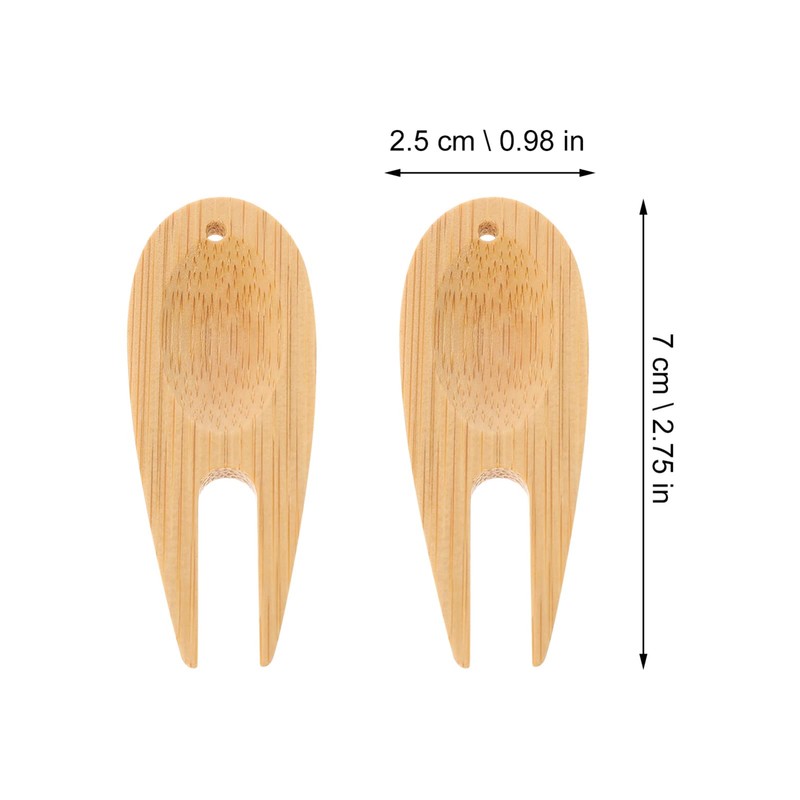 BESPORTBLE 15pcs Green Bamboo Fork Golf Pitch Repair Tool Golfs