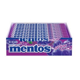 Mentos - Grape Rolls - Pack of 20 - Refreshing Chewy Candy for On-the-Go Freshness