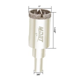 1 Inch Diamond Hole Saw with Pilot Bit, 1-1/2" Depth Drill Bit of Cut for Thick Countertops Marble, Granite, Ceramics,Porcelain, Glass