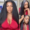 Kinky Straight Bundles Human Hair Extension Yaki Straight Bundles 14