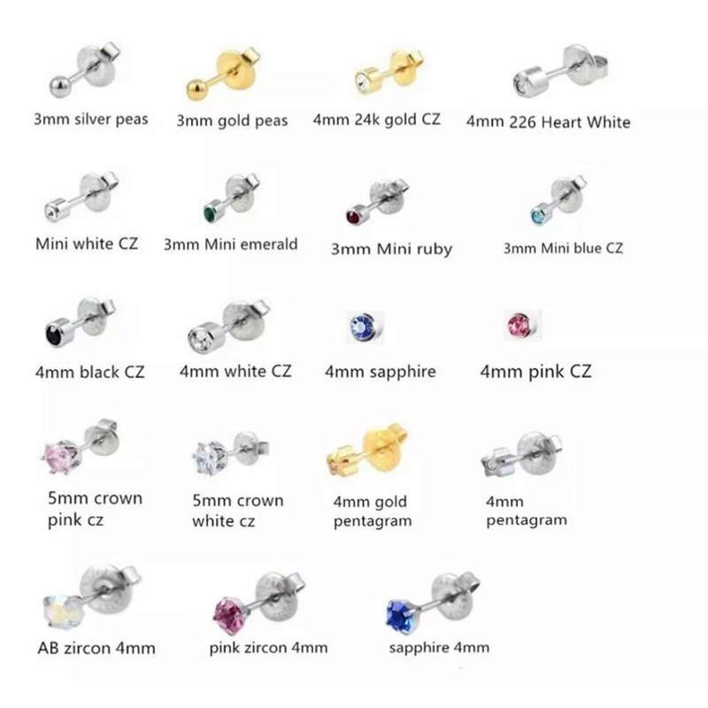 2Pcs Disposable Sterile Unit Ear Nose Stud Piercing Gun Piercer