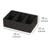 WENKO "Adria Organizer with Handles/Three Separations, Black