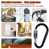 Combination Carabiner Clips,V-Resourcing Resettable 3 Dial Digit Combination Lock Carabiner