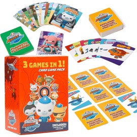 Mighty Mojo Octonauts Kids Classic Card Games - Memory Game, Go Fish & Old Maid Fun Family Game for Boys and Girls Party Toys Night – Three Total Easter Basket Stuffer