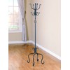 Coaster Home Furnishings Coat Rack with 8 Flared Coat Hooks Sandy Black