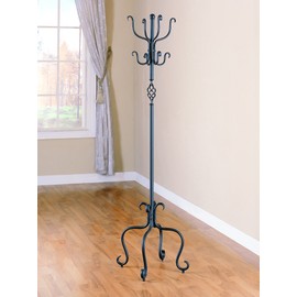 Coaster Home Furnishings Coat Rack with 8 Flared Coat Hooks Sandy Black