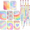 Honoson 48 Pcs Tie Dye Party Favors Set Include 24