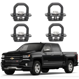 Tie Down Anchors Truck Bed Side Wall Anchor Compatible with 2007-2023 Chevy Silverado/GMC Sierra, 2015-2023 Chevy Colorado/GMC Canyon, 4Pack Black