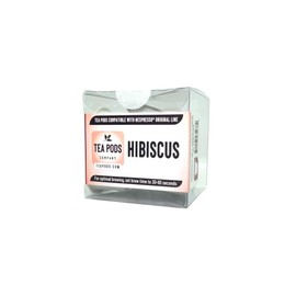 10 Hibiscus herbal pods compatible with Nespresso OriginalLine, hibiscus single-serve capsules for coffee machines