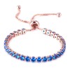 Fivoilin - Pulsera de tenis para mujer, pulsera ajustable, chapado