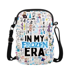 Elsa Anna Inspired Gift World Of Ice And Snow Princess Gift Princess Cartoon Movie Lover Gift Crossbody Bag (Elsa Anna cb UK)