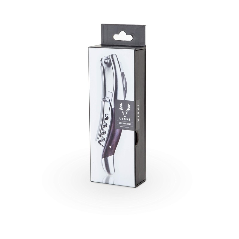 Viski Admiral Oversized Double Hinged Corkscrews, Ebony