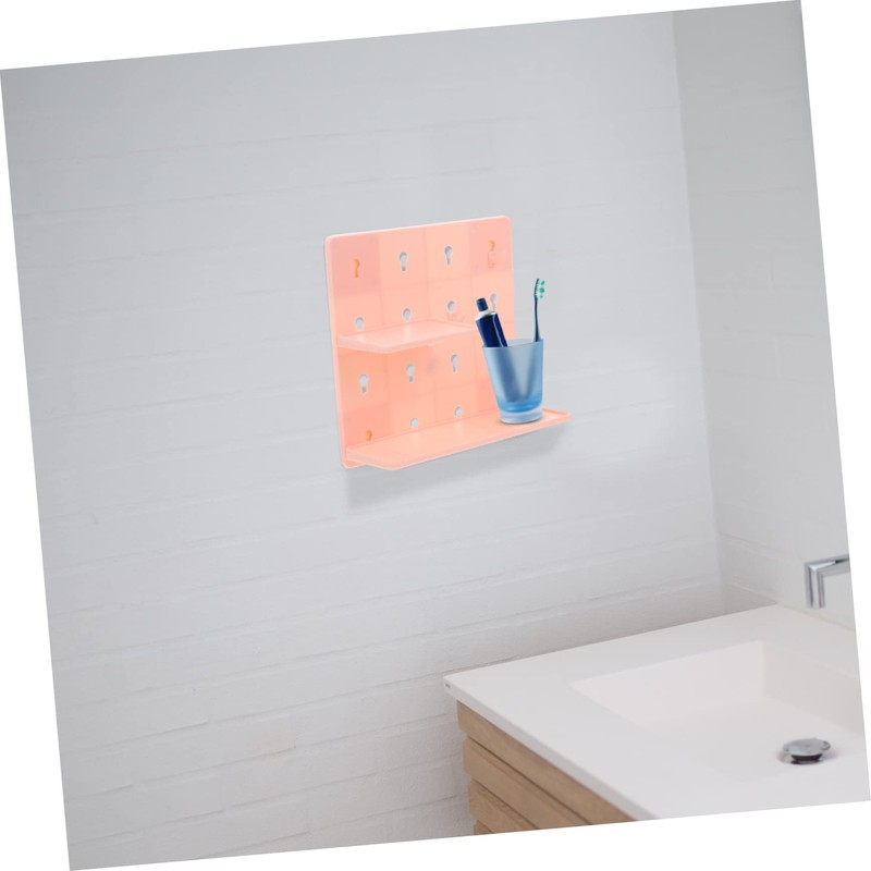 ULTECHNOVO Multi-Purpose Pegboard Wall Shelf Baskets Space Saving Living Room