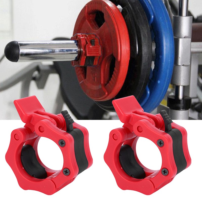 2Pcs Plastic Safe Lock Collars Clip Buckle Weightlifting Barbell Dumbbell
