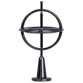 Gyroscope Nostalgic Pack Antigravity Gyroscope Metal Balance Toy Bright Decompression Toy Stress Relief Time Killing Focus Emotional Stabilization (Black)