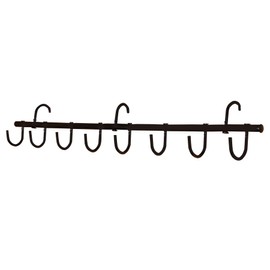 Easy-Up 8 Hook Tack Rack | Versatile and Organized Storage | Heavy Gauge Steel with Black Satin Finish | Fits Over Stall or Trailer Doors | Holds a Variety of Items | 5-Year Warranty