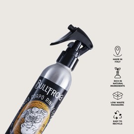 Bullfrog – Erfrischendes Körpertonikum 200 ml – Frisch, Sanft, Belebend – Spendet Feuchtigkeit und verleiht der Haut Vitalität – Würzige und zitrische Duftnoten – Hergestellt in Italien