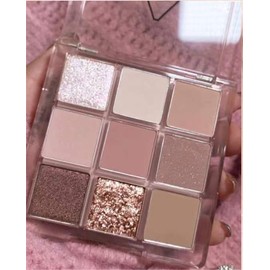 Kayswang 9 colors glitter eyeshadow palette makeup palette matte high pigment color cream texture natural eye shadow powder eye shadow palette in autumn and winter long lasting and waterproof (purple)