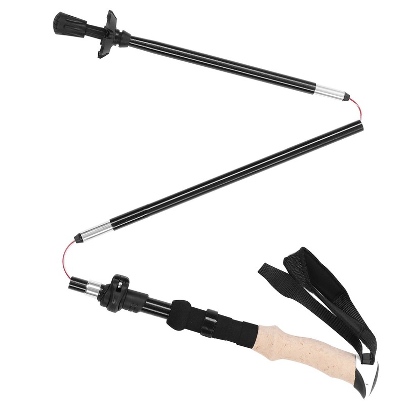 Telescopic Hiking Pole Portable Aluminum Alloy Folding Walking Stick for