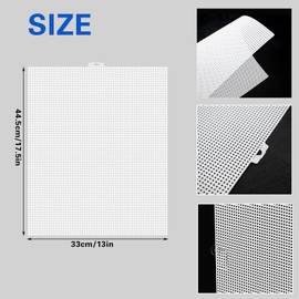 Hiyoo 2 PCS Fish Tank Divider Plastic Tank Separator with Self-Adhesive Hook and Ties Clear Cuttable Aquarium Partition Grid Plate DIY Adjustable Isolation Board 13 x 17.3 Inch (Large)