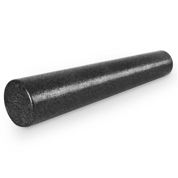 ProsourceFit High Density Foam Rollers 36 - inches long, Firm Full Body Athletic Massage Tool for Back Stretching, Yoga, Pilates, Post Workout Muscle Recuperation, Black