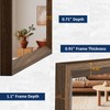 WEER Walnut Bathroom Mirror 24x36 Inch, Walnut Wood Grain Framed