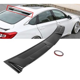 Rear Window Roof Spoiler Wing Compatible with 2018-2021 Hon-da A-ccord,Windshield Visor Body Kit,Glossy Black