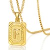VANGETIMI Gold Initial Letter F Pendant Necklace Square Capital Letter