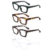 prtcslwd 4 Pack Reading Glasses for Women Oprah Style Oversized