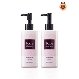 RiceTherapy 온더바디 라이스테라피 쌀겨 클렌징 오일 200ML x 2개 OnTheBody Rice Thermal Skin Cleansing Oil 200ML x 2 Pieces