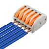 50 Pcs Lever Connectors Nuts 5 Conductor Combination Compact Wire