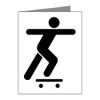 Note Cards (20 Pack) Skateboard Skater Traffic Symbol