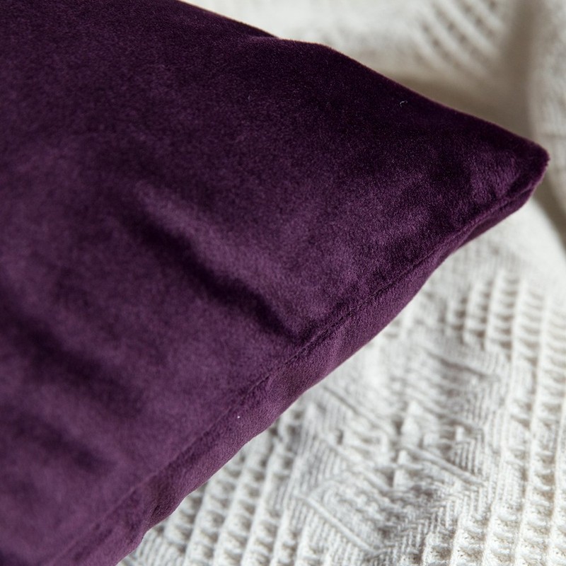 MIULEE Pack of 2 Velvet Soft Solid Decorative Square Throw