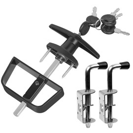 Double Door Shed Hardware Kit - Includes Barrel Bolt, Latch, and Double Door Hardware for Easy Installation for Gates, playrooms，Added Protection and Versatility