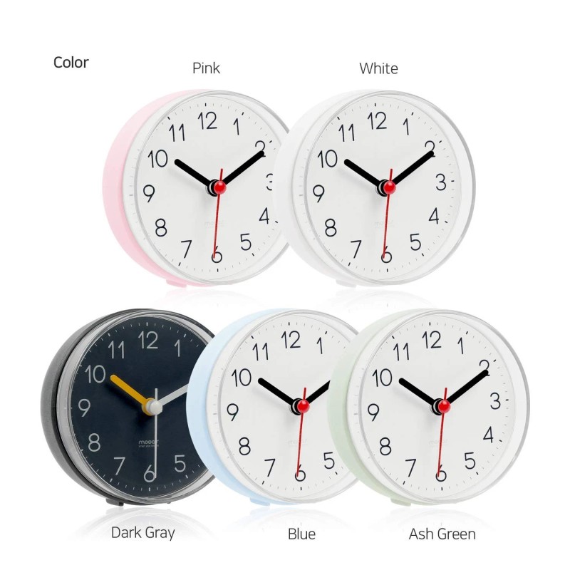 mooas 2WAY Silent Waterproof Bathroom Clock, Shower Clock, Wall Clock,